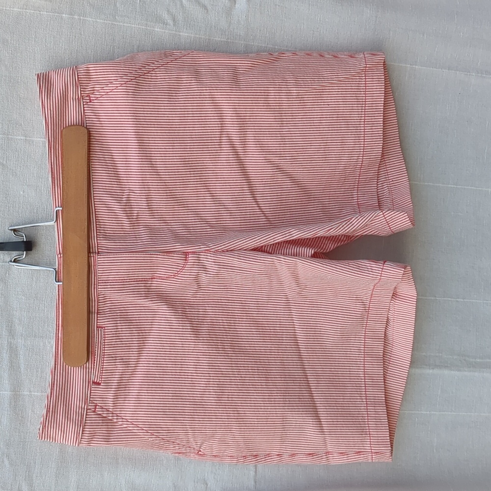 Tommy Bahama Shorts Orange White Stripes Zip Fly Front 6